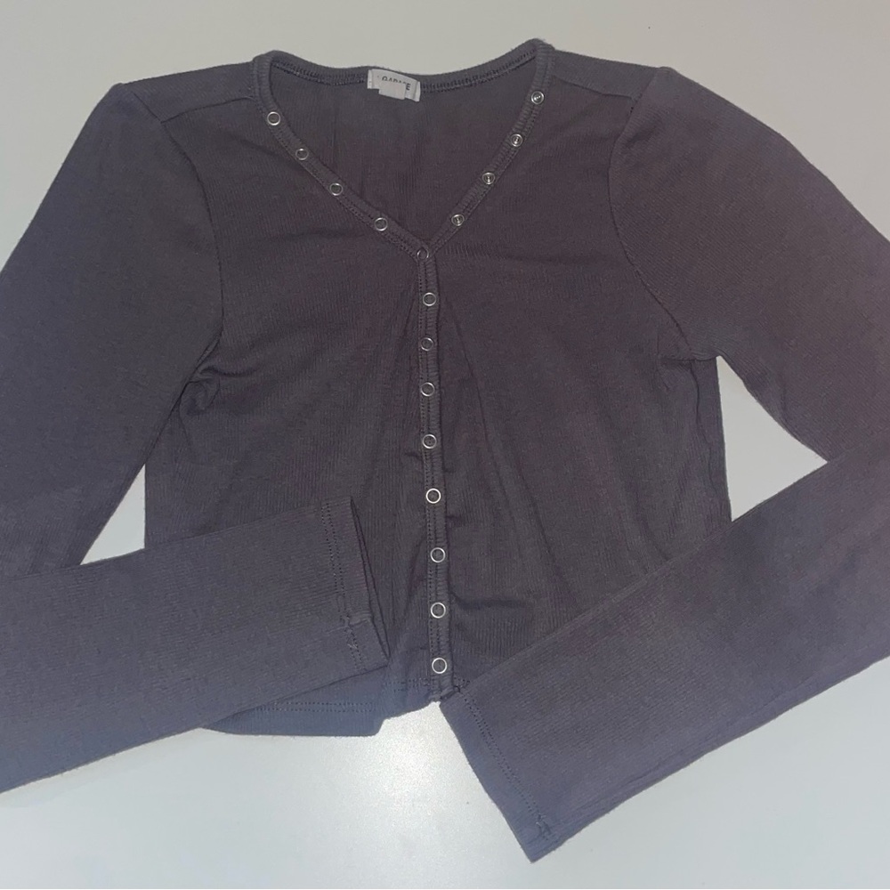 Cropped button up top